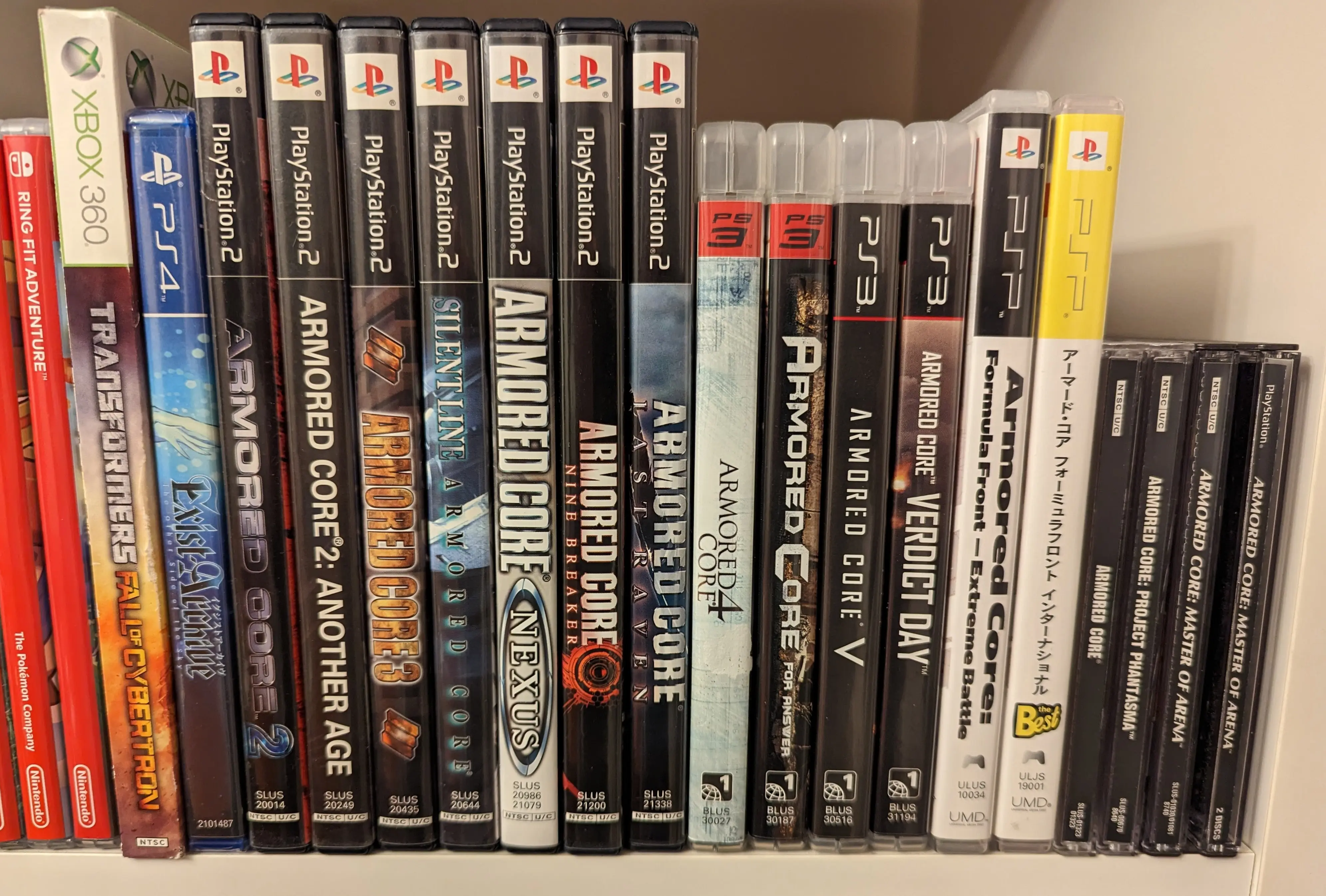 A complete collection of Armored Core games