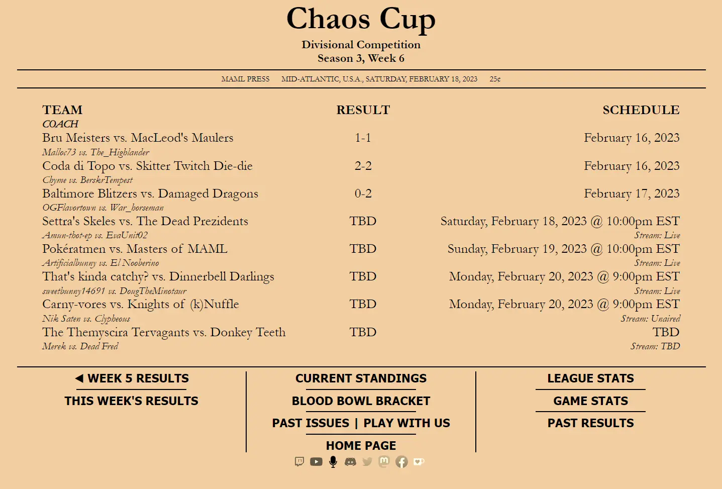 maml.club schedule example