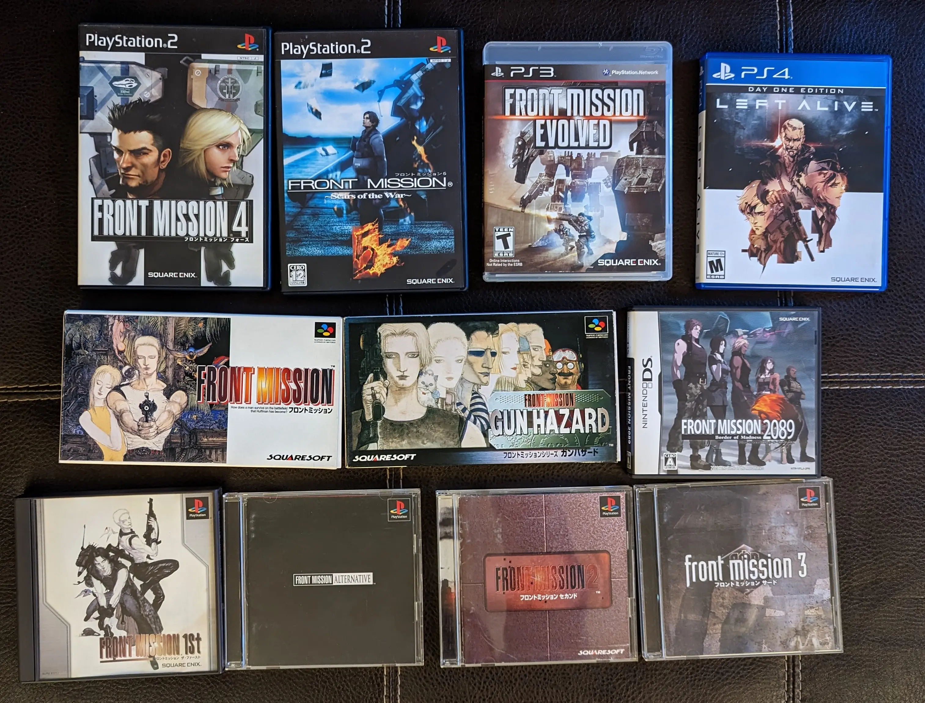 A complete collection of Front Mission games