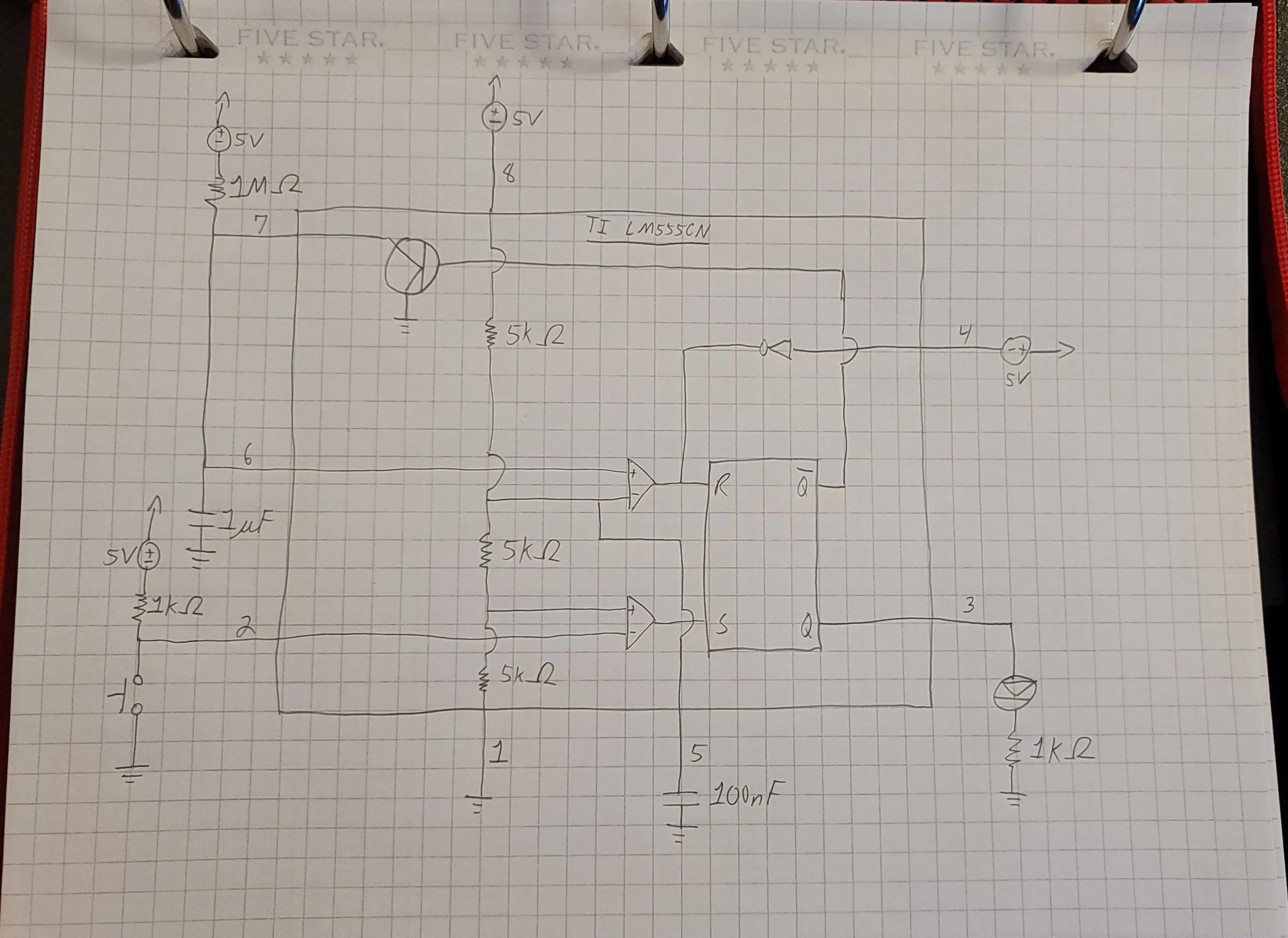 Monostable timer circuit diagram